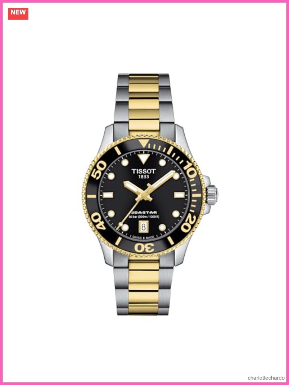 Tissot Seastar 1000 Swiss Quartz 36mm Yellow Gold PVD Unisex Watch